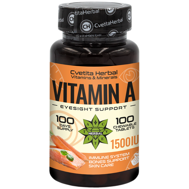 Vitamín A - Žuvací (100 tabliet 1500 IU)