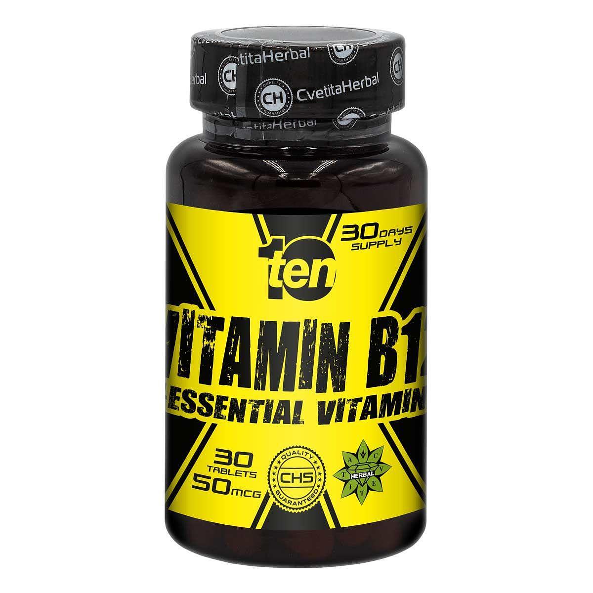 Vitamín B12 - 10/ten (30 tabliet x 50mcg)