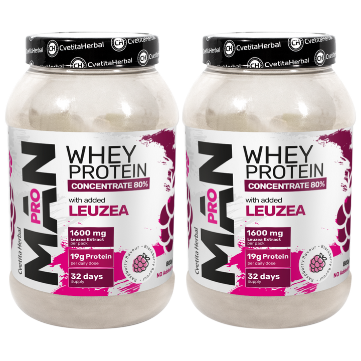 Srvátková bielkovina s leuzea a papájovými enzýmami - MAN PRO WHEY CONCENTRATE (800 g)