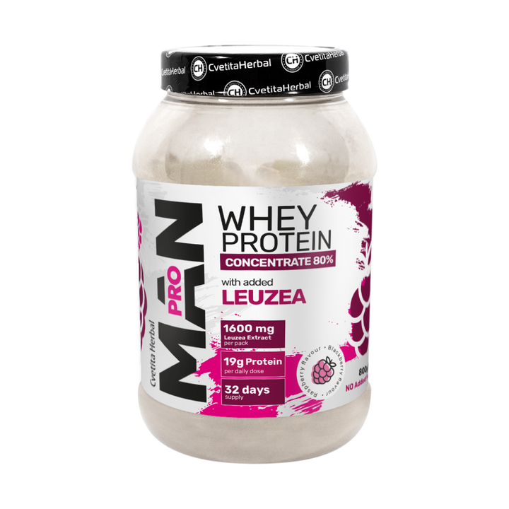 Srvátková bielkovina s leuzea a papájovými enzýmami - MAN PRO WHEY CONCENTRATE (800 g)