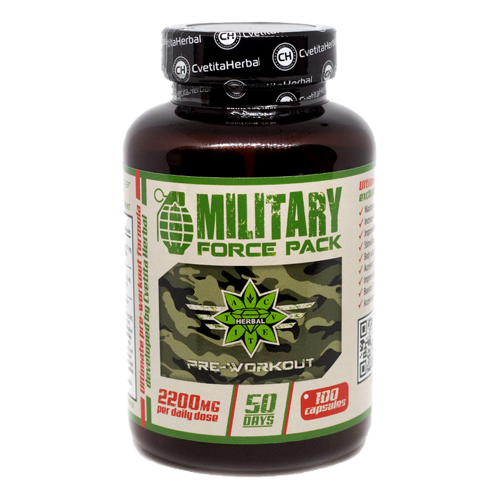 Bylinky a aminokyseliny - Military Force Pack (100 kaps x 1100 mg)