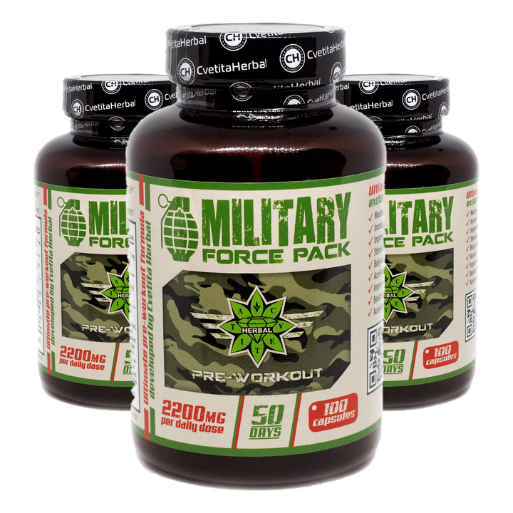 Bylinky a aminokyseliny - Military Force Pack (100 kaps x 1100 mg)