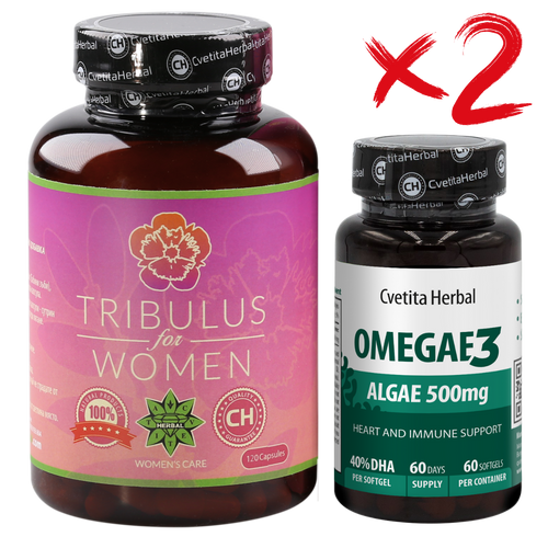 COMBO BALÍČEK PRE ŽENY: Tribulus Women + Omegae 3