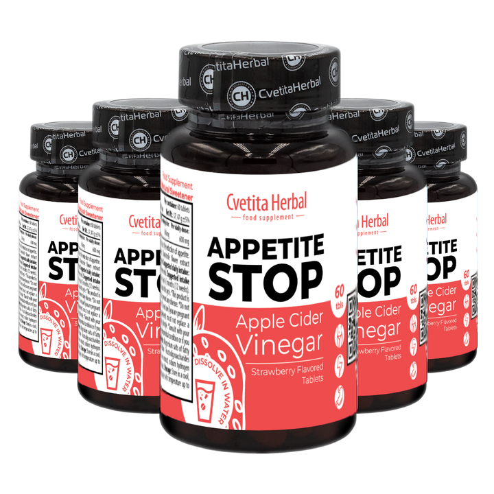 Jablčný ocot "Jahoda" - Appetite Stop (60 tabliet)