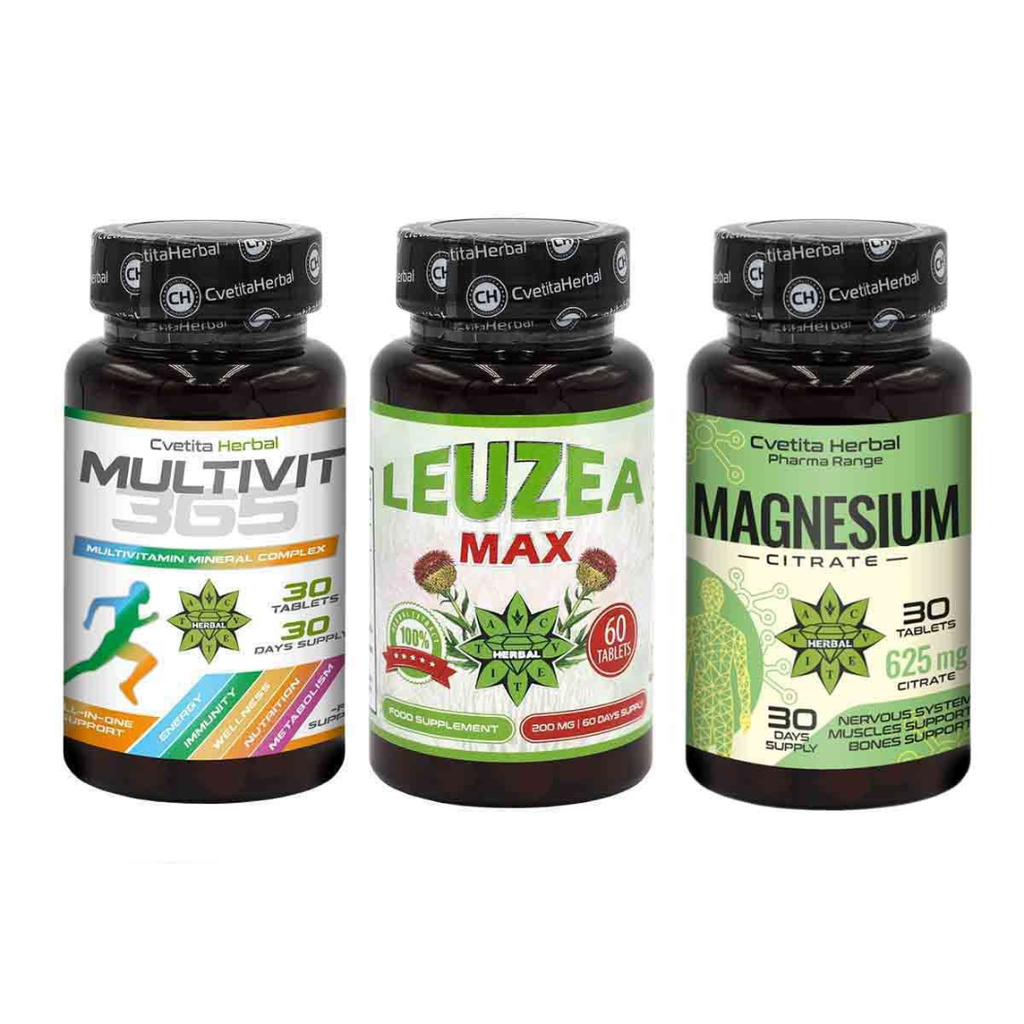 COMBO BALÍČEK POSILNENIE IMUNITY - LEVZEA MAX 60 TABLIET + MULTIVIT 365 + MAGNESIUM 30 TABLIET