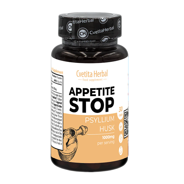 Jablčný ocot "Biely babka (Psyllium)" - Appetite Stop (30 kapsúl x 1000 mg)