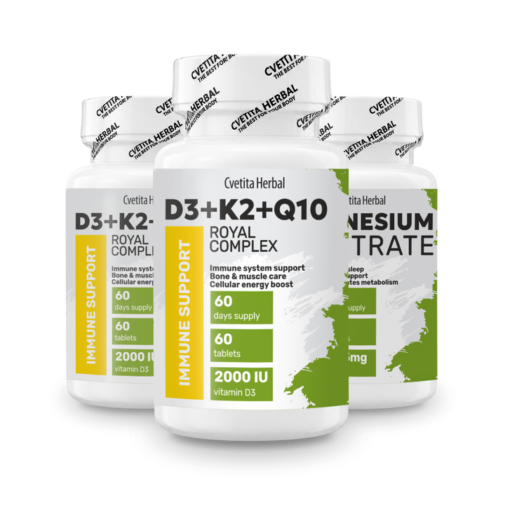 Vitamín D3 + K2 + Q10 (60 tabliet)