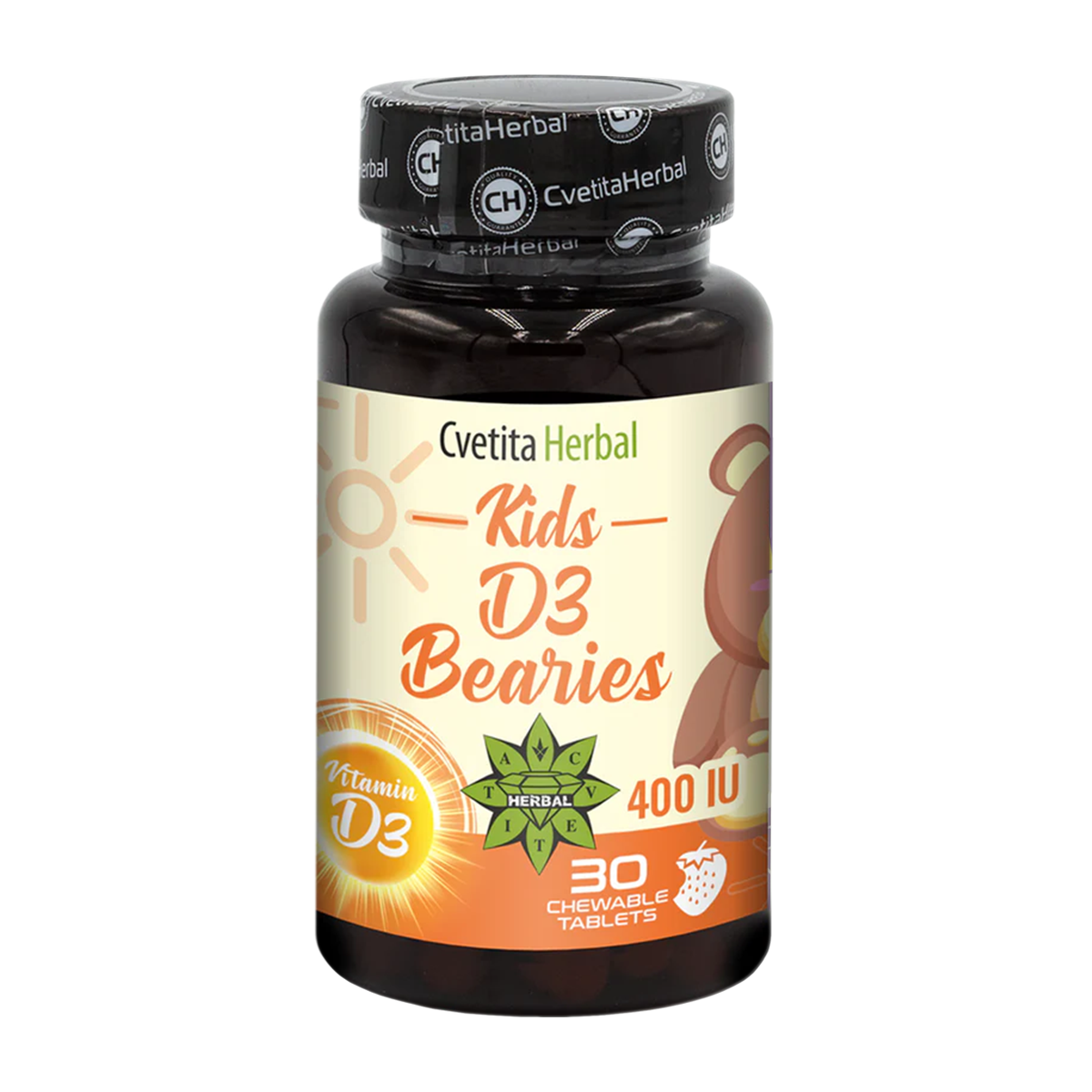 Vitamín D3 pre deti - Kids D3 Bearies (30 tabliet x 600 IU)
