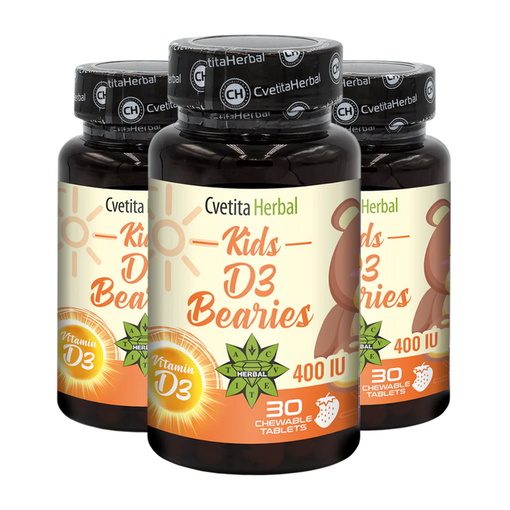 Vitamín D3 pre deti - Kids D3 Bearies (30 tabliet x 600 IU)