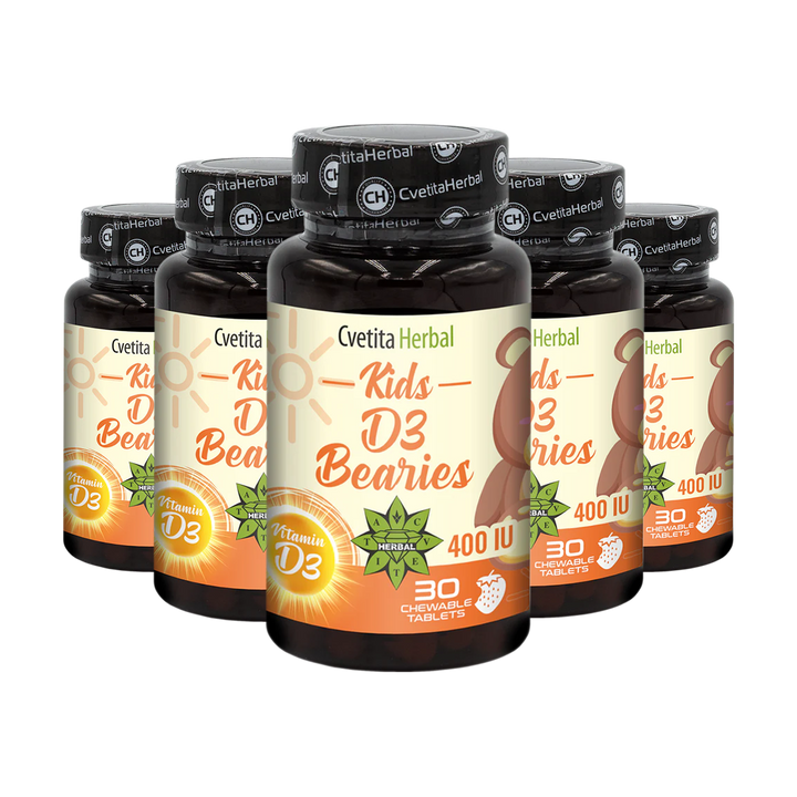 Vitamín D3 pre deti - Kids D3 Bearies (30 tabliet x 600 IU)
