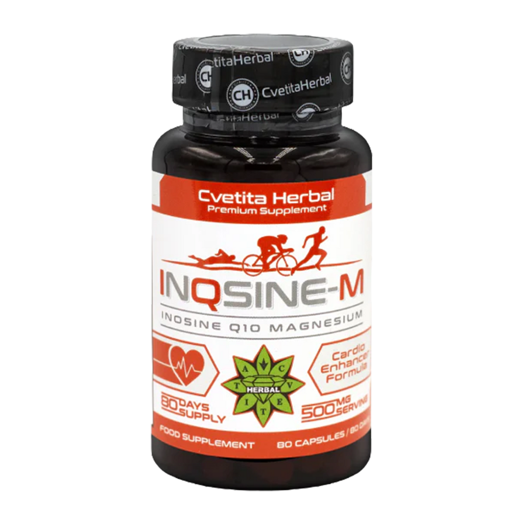 Inozín, Koenzým Q10, Horčík - Vegetariánsky (80 kapsúl x 500 mg)