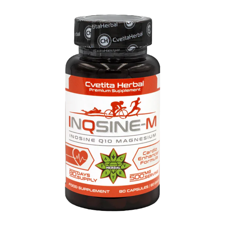 Inozín, Koenzým Q10, Horčík - Vegetariánsky (80 kapsúl x 500 mg)