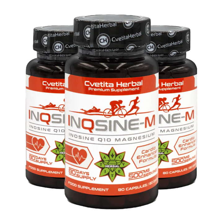 Inozín, Koenzým Q10, Horčík - Vegetariánsky (80 kapsúl x 500 mg)