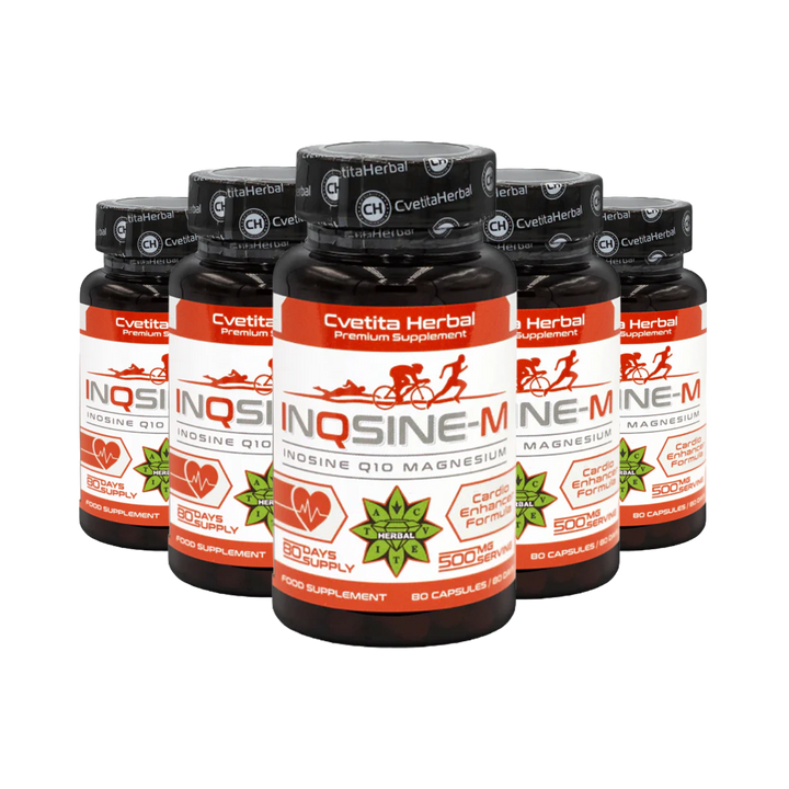 Inozín, Koenzým Q10, Horčík - Vegetariánsky (80 kapsúl x 500 mg)
