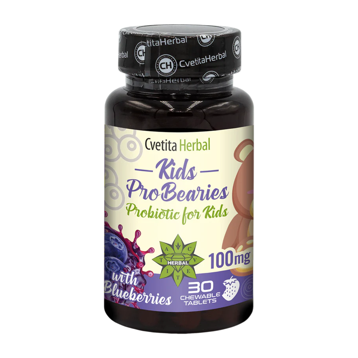 Detské probiotiká "Čučoriedky" - Kids ProBearies (30 tabliet)