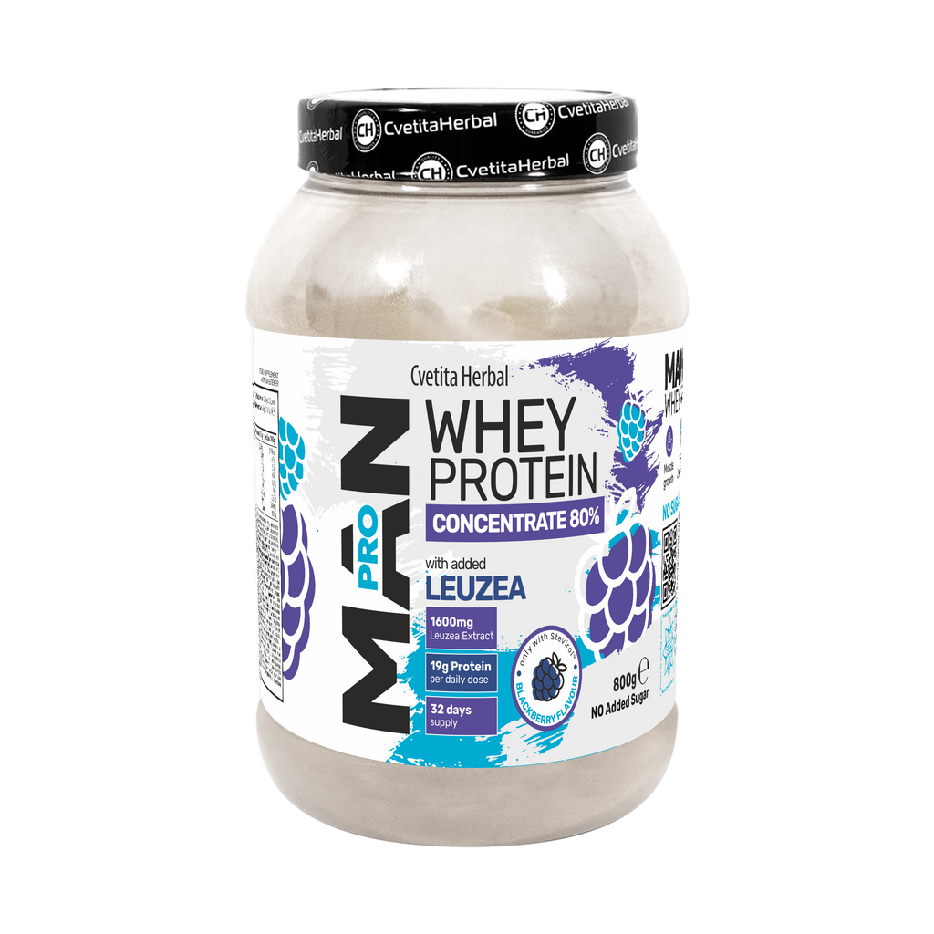 Srvátková bielkovina s leuzea a papájovými enzýmami - MAN PRO WHEY CONCENTRATE (800 g)