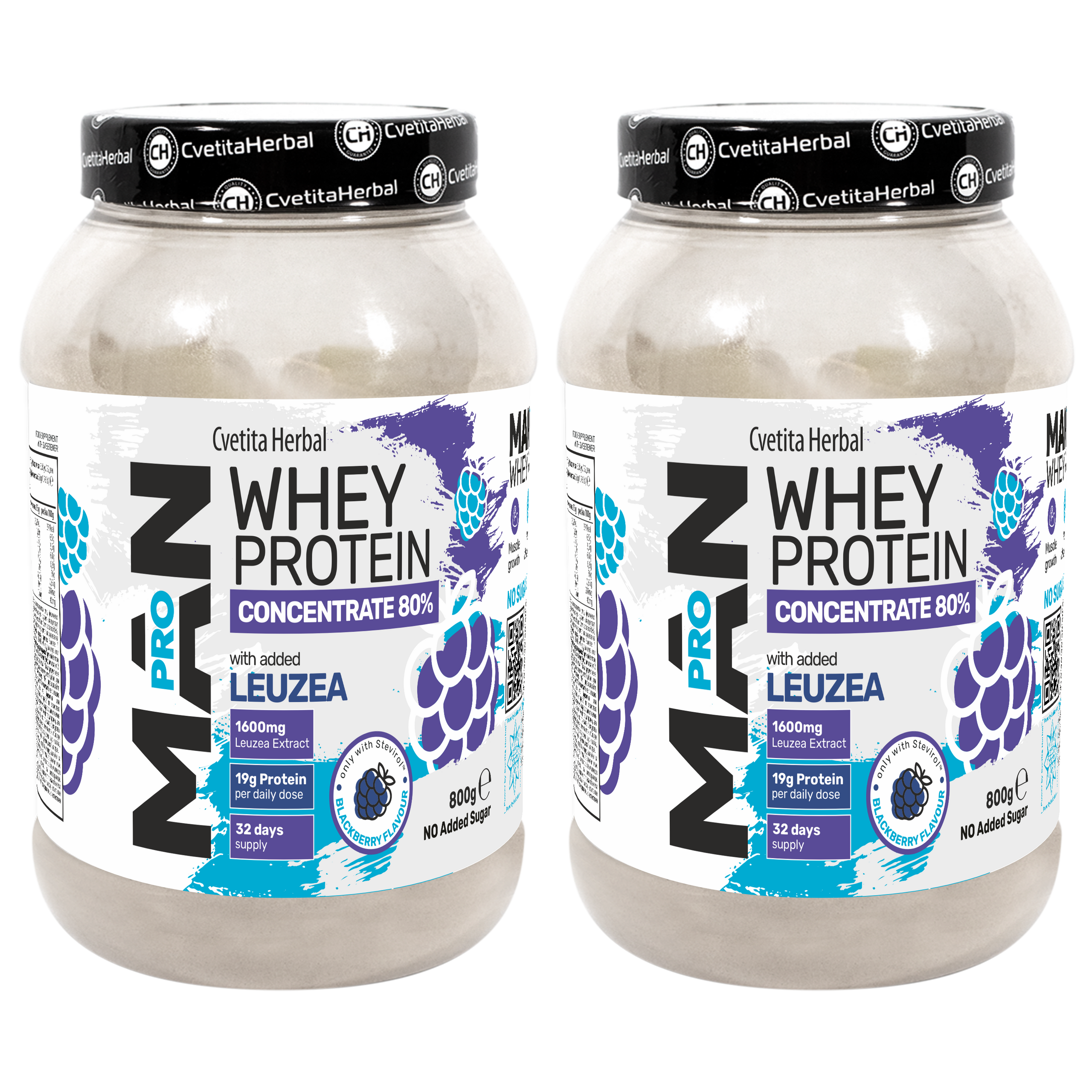 Srvátková bielkovina s leuzea a papájovými enzýmami - MAN PRO WHEY CONCENTRATE (800 g)