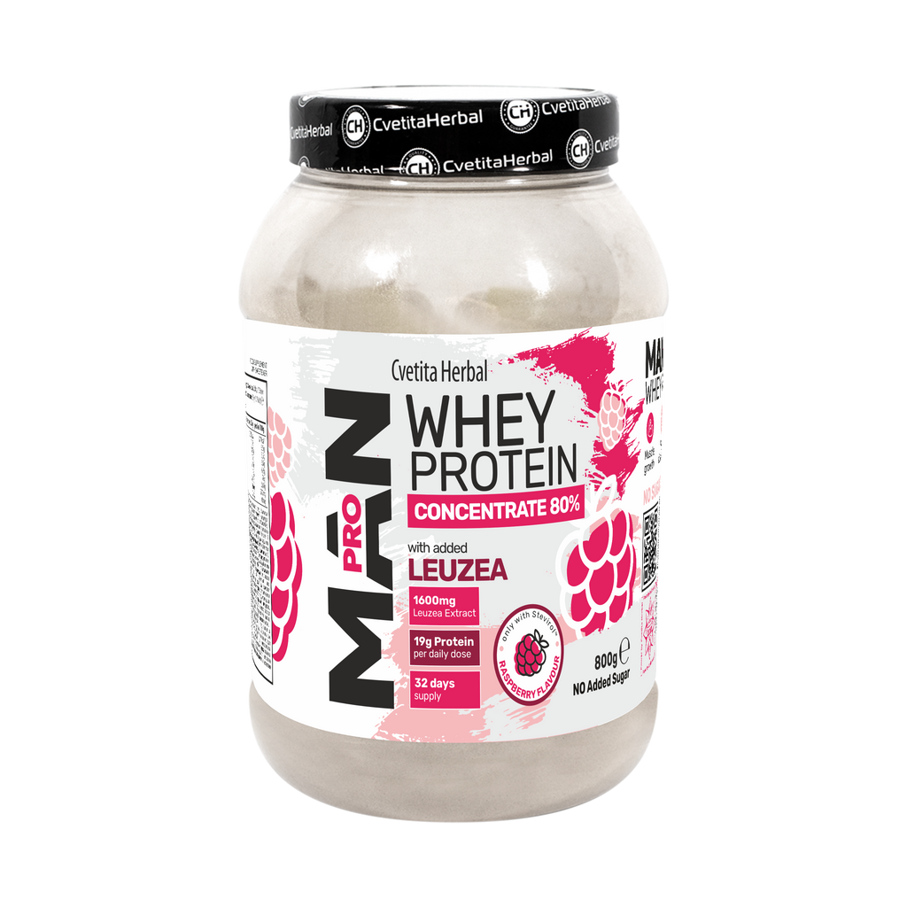 Srvátková bielkovina s leuzea a papájovými enzýmami - MAN PRO WHEY CONCENTRATE (800 g)