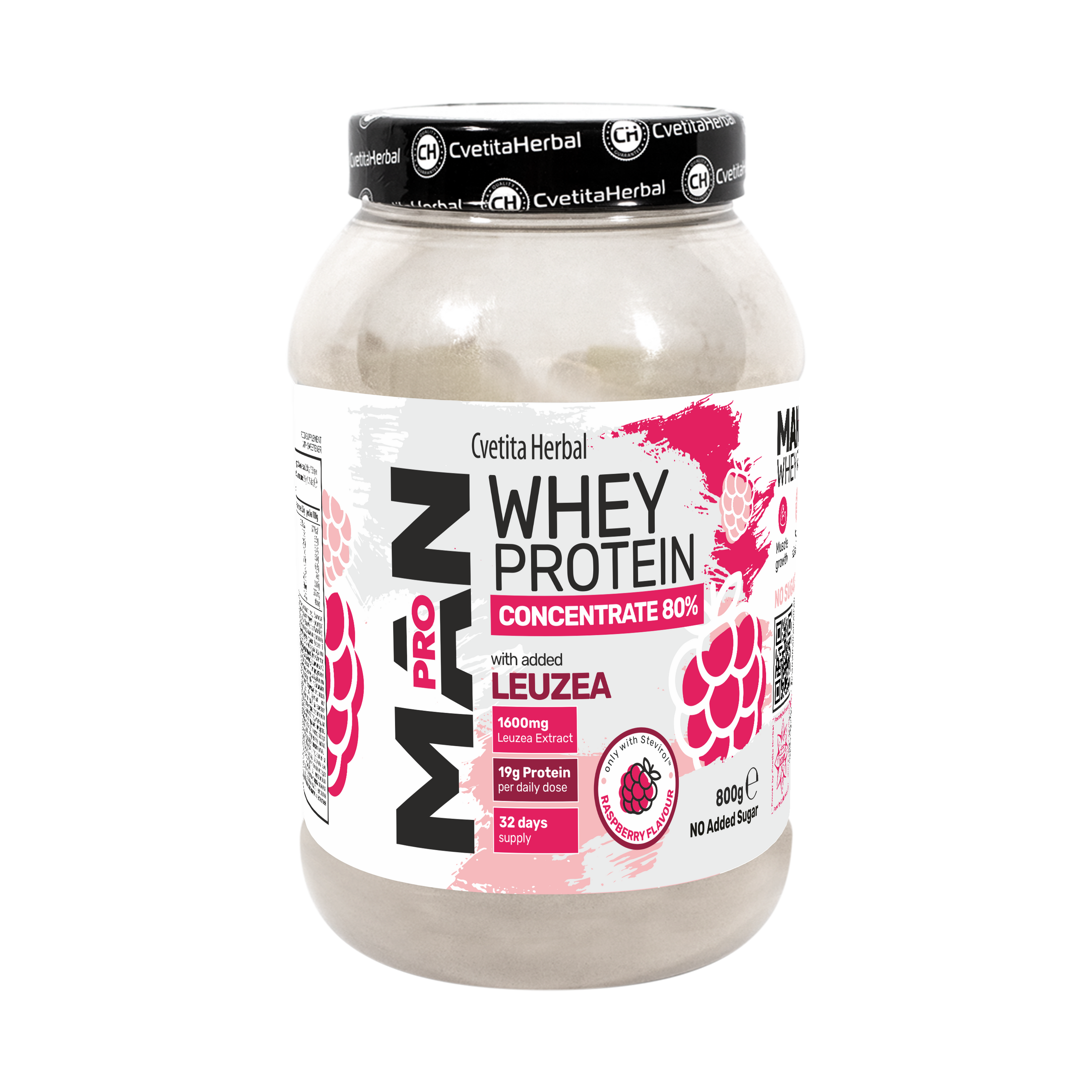 Srvátková bielkovina s leuzea a papájovými enzýmami - MAN PRO WHEY CONCENTRATE (800 g)