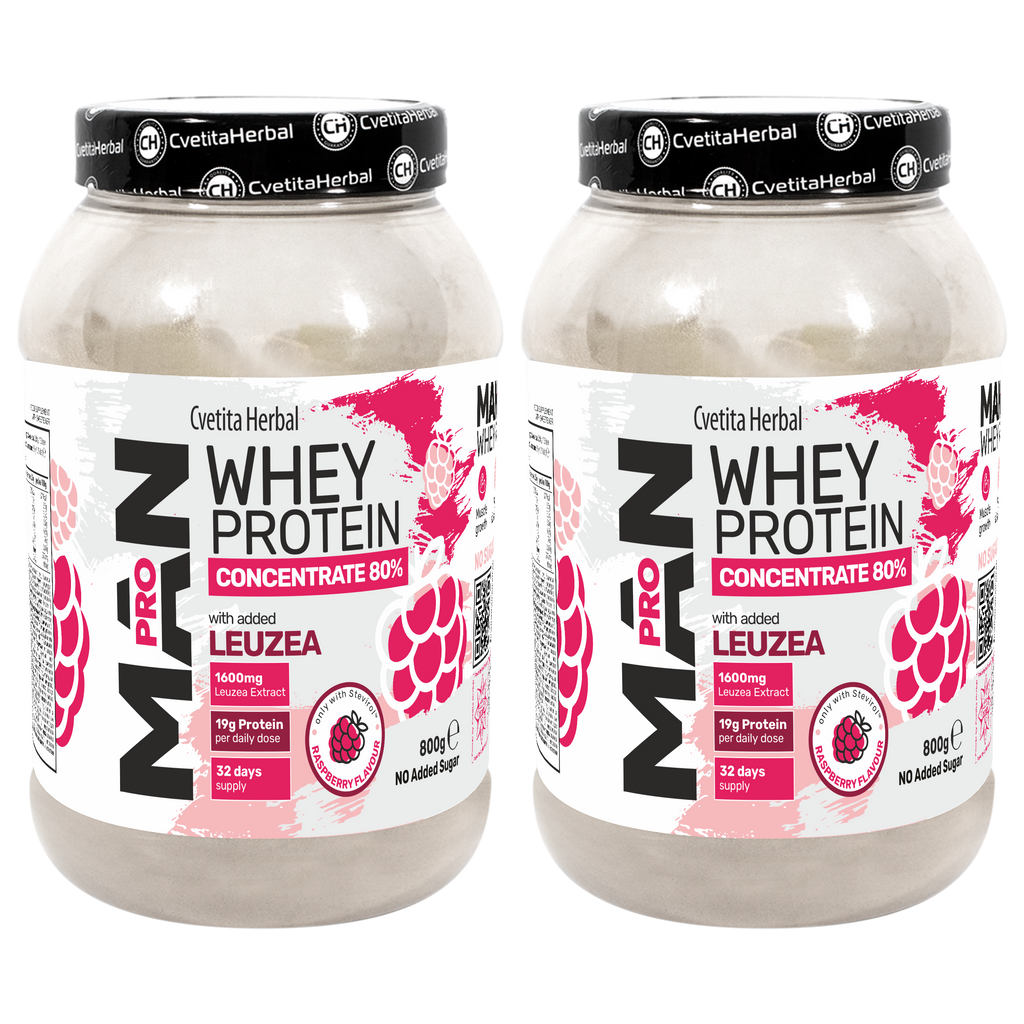 Srvátková bielkovina s leuzea a papájovými enzýmami - MAN PRO WHEY CONCENTRATE (800 g)
