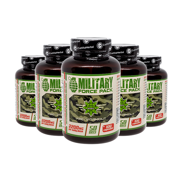 Bylinky a aminokyseliny - Military Force Pack (100 kaps x 1100 mg)