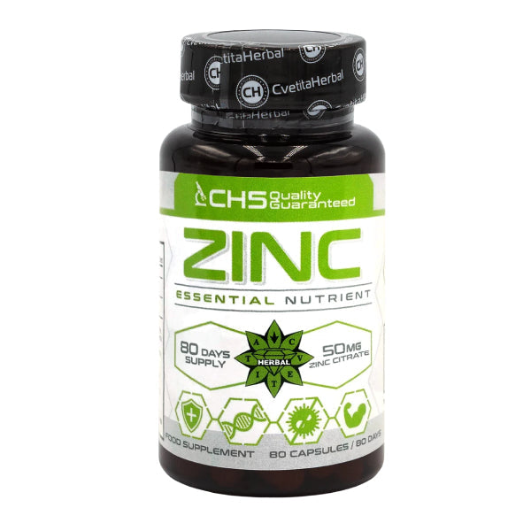 Zinc Citrate - Zinc (80 kapsúl x 50 mg)