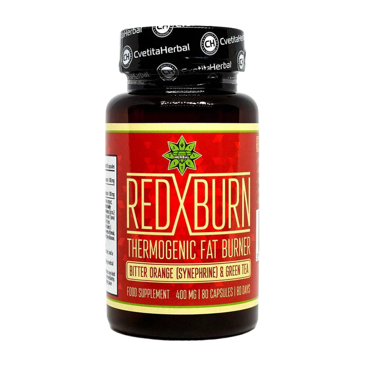 Extrakt z horkého pomaranča a zeleného čaju – Red X Burn (80 kapsúl x 400 mg)