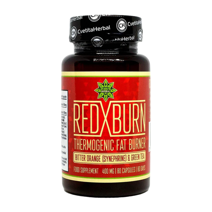 Extrakt z horkého pomaranča a zeleného čaju – Red X Burn (80 kapsúl x 400 mg)