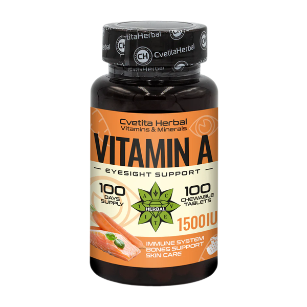 Vitamín A - Žuvací (100 tabliet 1500 IU)