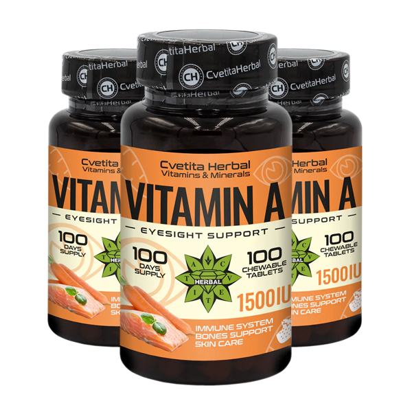 Vitamín A - Žuvací (100 tabliet 1500 IU)