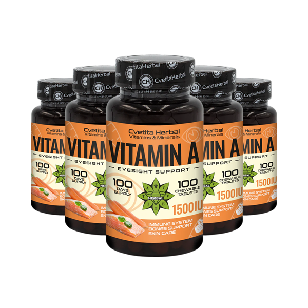 Vitamín A - Žuvací (100 tabliet 1500 IU)