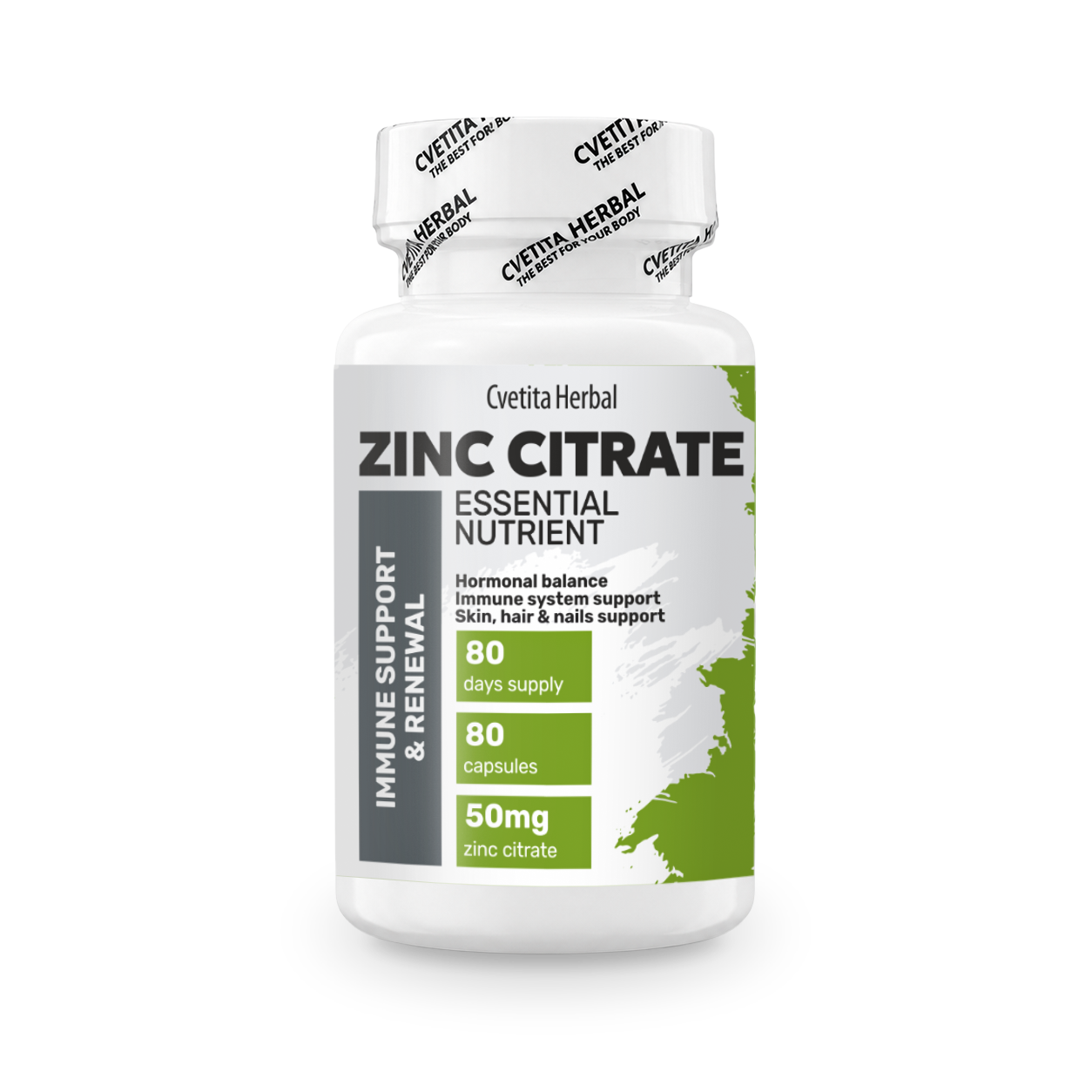 Zinc Citrate - Zinc (80 kapsúl x 50 mg)