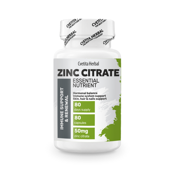 Zinc Citrate - Zinc (80 kapsúl x 50 mg)