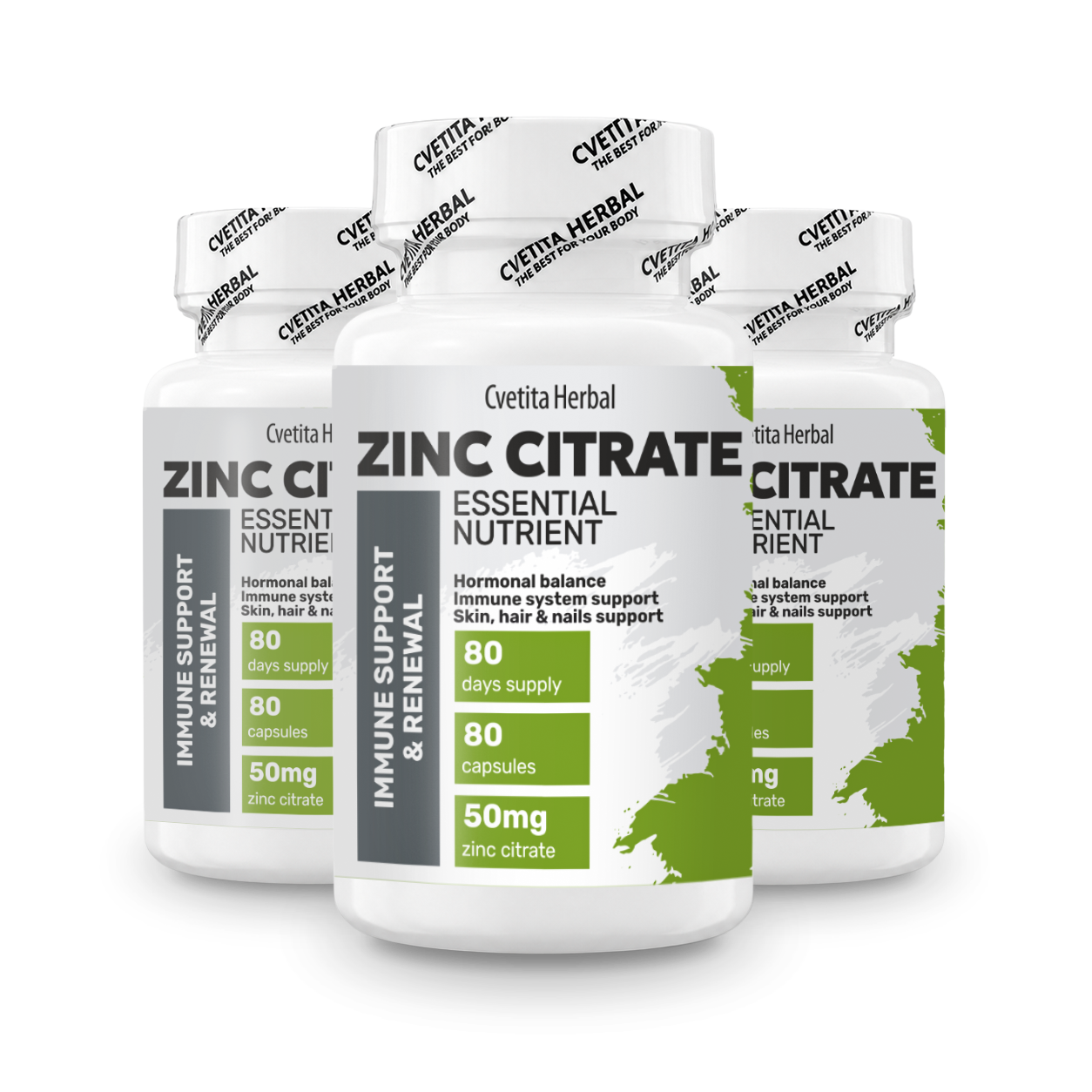 Zinc Citrate - Zinc (80 kapsúl x 50 mg)