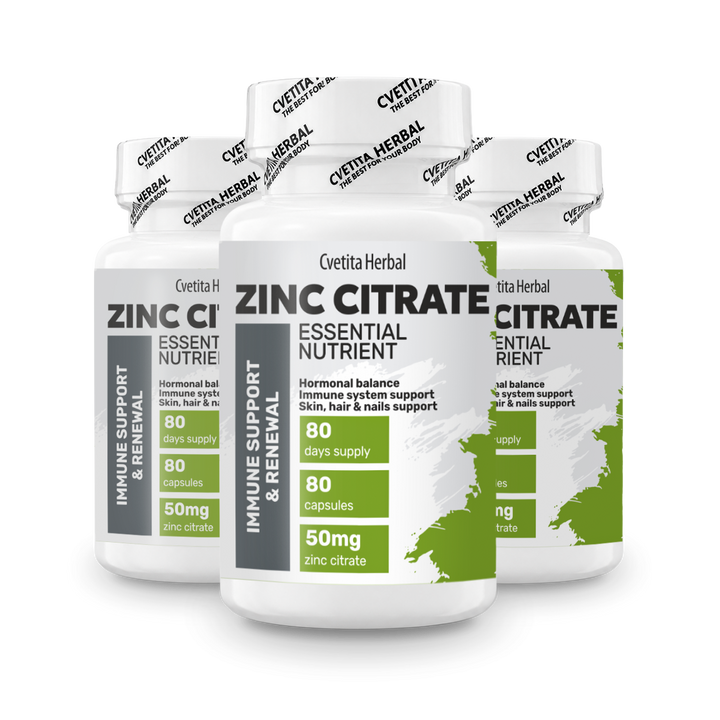 Zinc Citrate - Zinc (80 kapsúl x 50 mg)