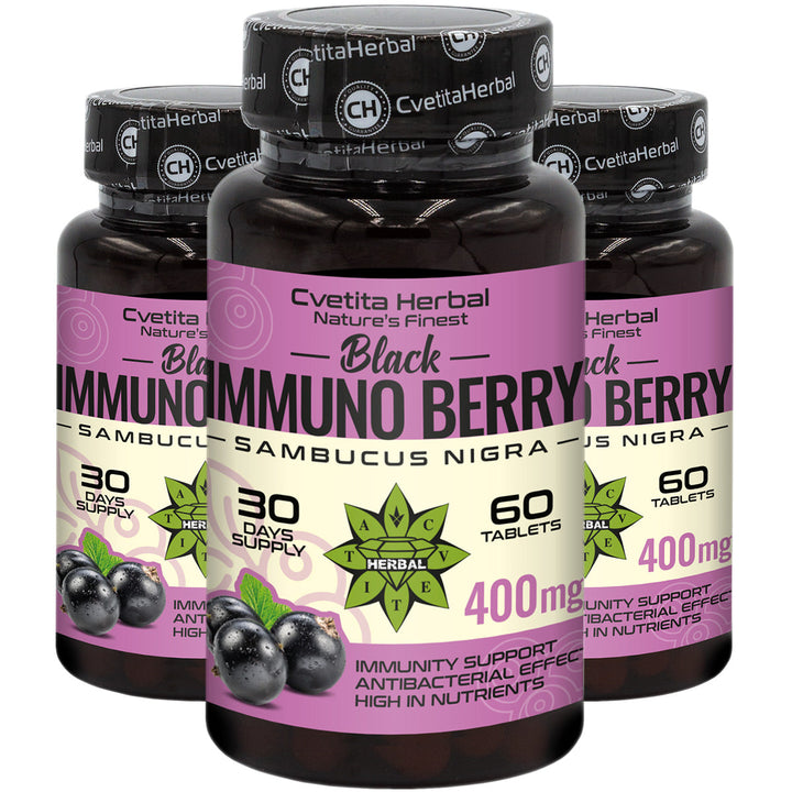 Extrakt z čierneho bazy - Black Immuno Berry (60 tabliet)