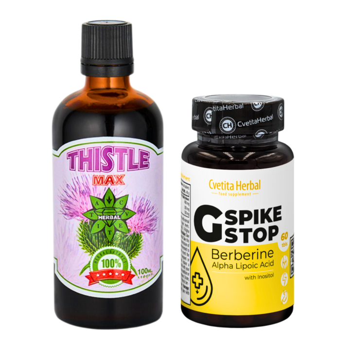 ZDRAVIE PEČENE: G SPIKE STOP 60 tabliet + THISTLE MAX 100ml