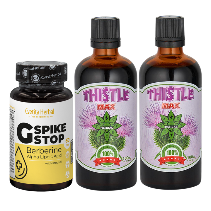 ZDRAVIE PEČENE: G SPIKE STOP 60 tabliet + THISTLE MAX 100ml