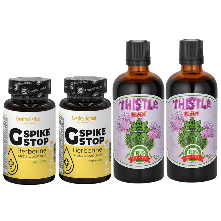 ZDRAVIE PEČENE: G SPIKE STOP 60 tabliet + THISTLE MAX 100ml