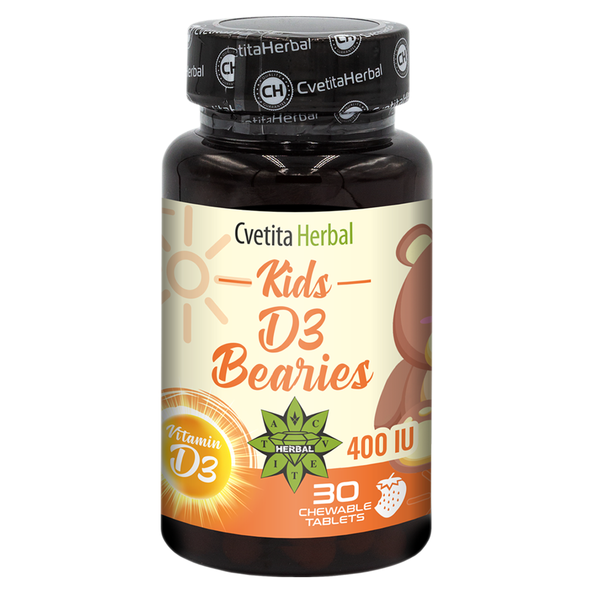 Vitamín D3 pre deti - Kids D3 Bearies (30 tabliet x 600 IU)