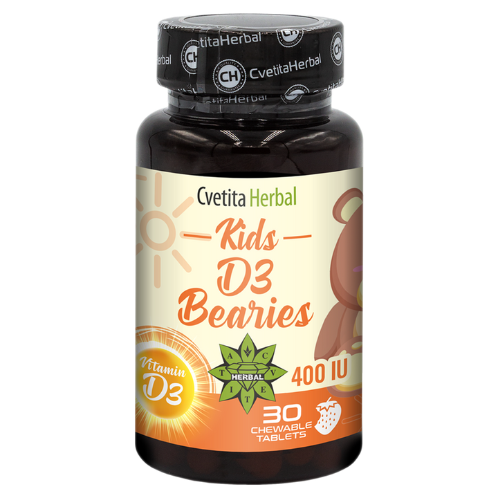 Vitamín D3 pre deti - Kids D3 Bearies (30 tabliet x 600 IU)