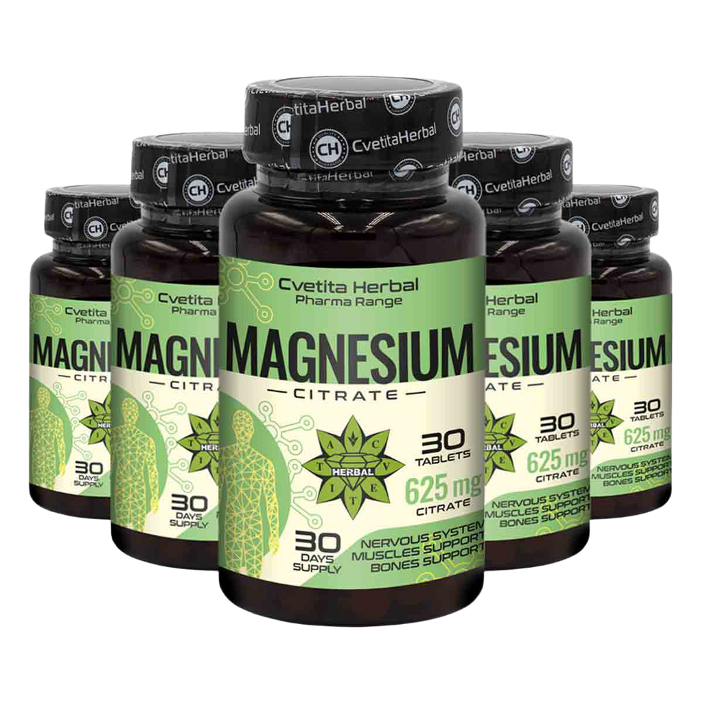 Magnesium Citrate 625mg - Citrát horčíka - 30 tabliet