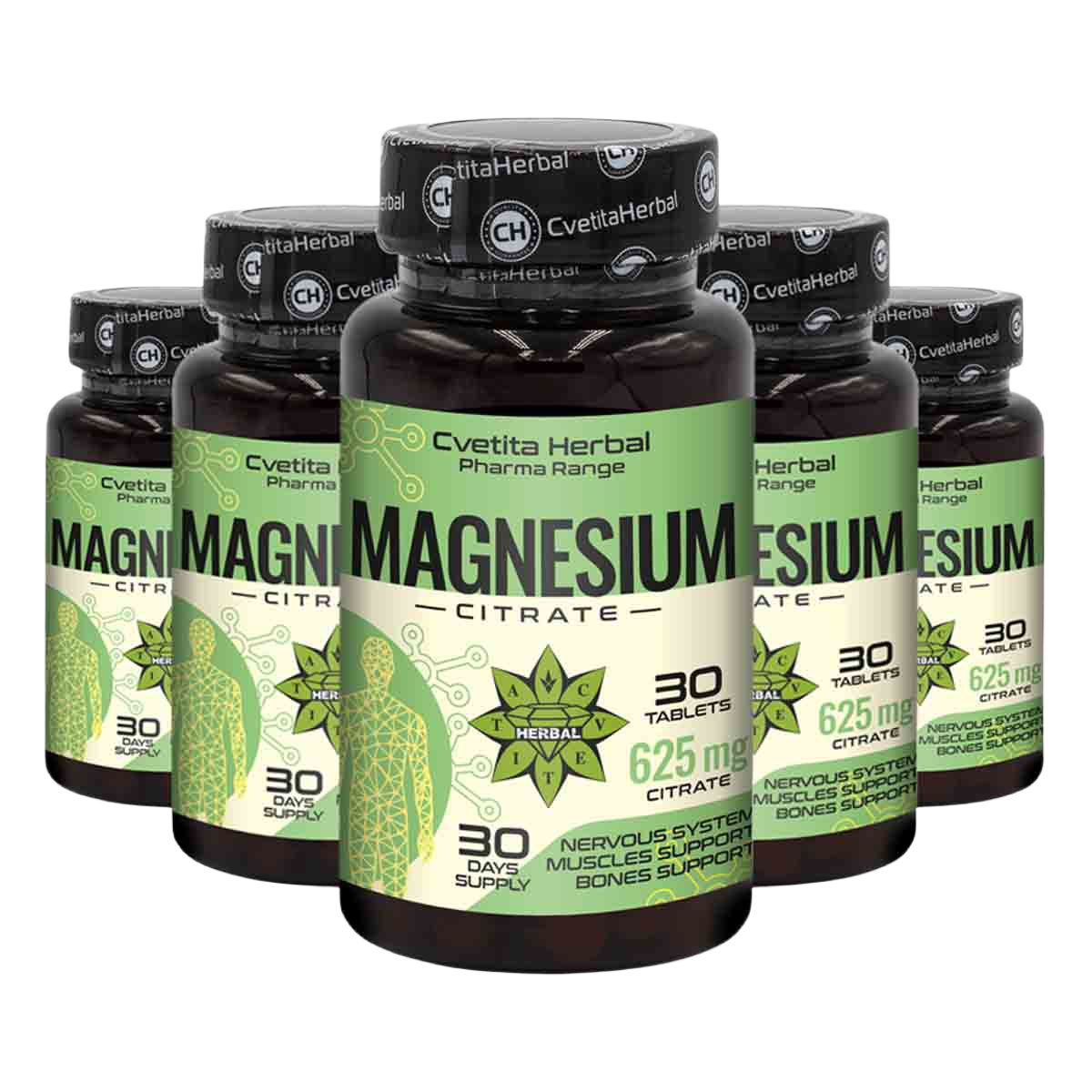 Magnesium Citrate 625mg - Citrát horčíka - 30 tabliet