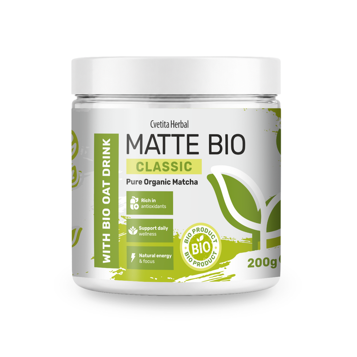 Matte Bio Classic - bio matcha prášok 200 g od Cvetita Herbal