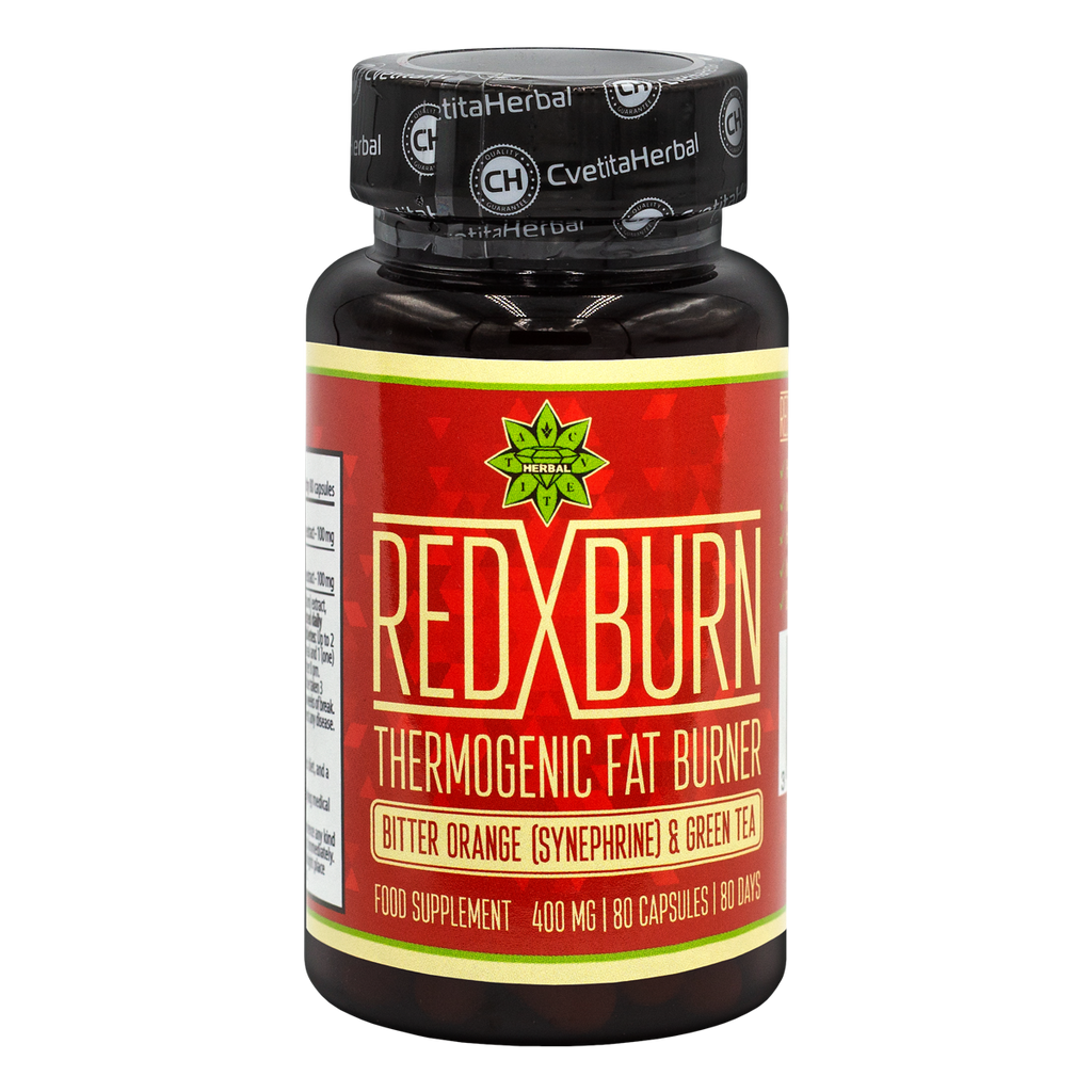 Extrakt z horkého pomaranča a zeleného čaju – Red X Burn (80 kapsúl x 400 mg)