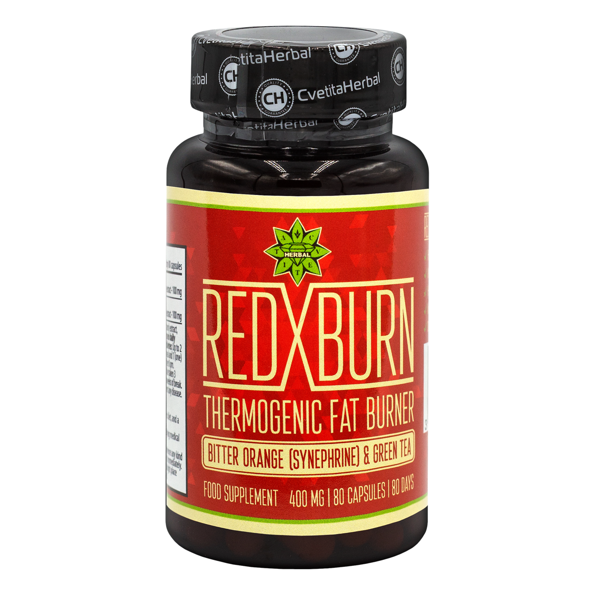 Extrakt z horkého pomaranča a zeleného čaju – Red X Burn (80 kapsúl x 400 mg)