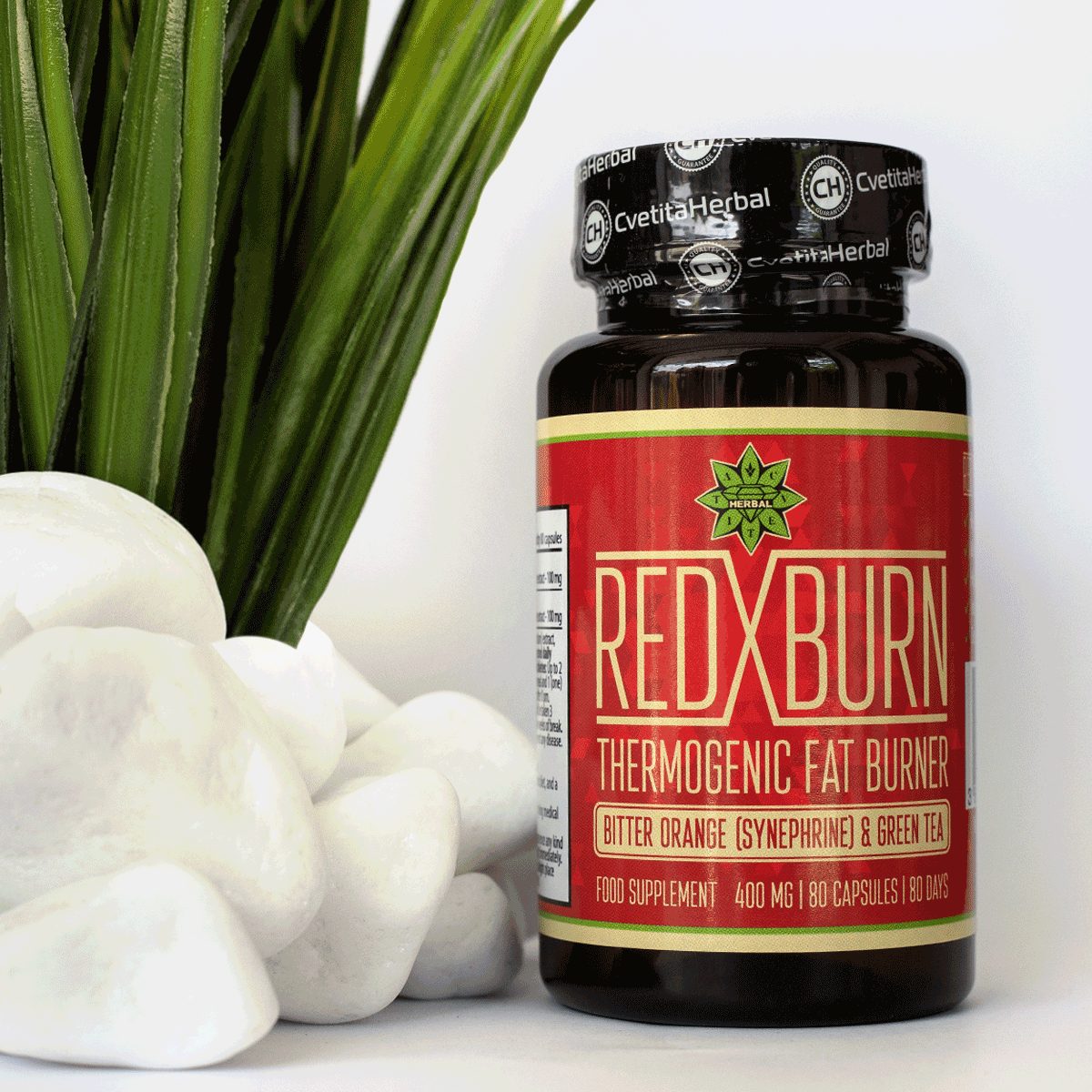 Extrakt z horkého pomaranča a zeleného čaju – Red X Burn (80 kapsúl x 400 mg)