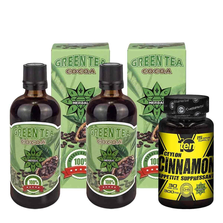 Green Tea + Cocoa - Zelený čaj s kakaom 2 kusy + Darček Ten/10 Škorica